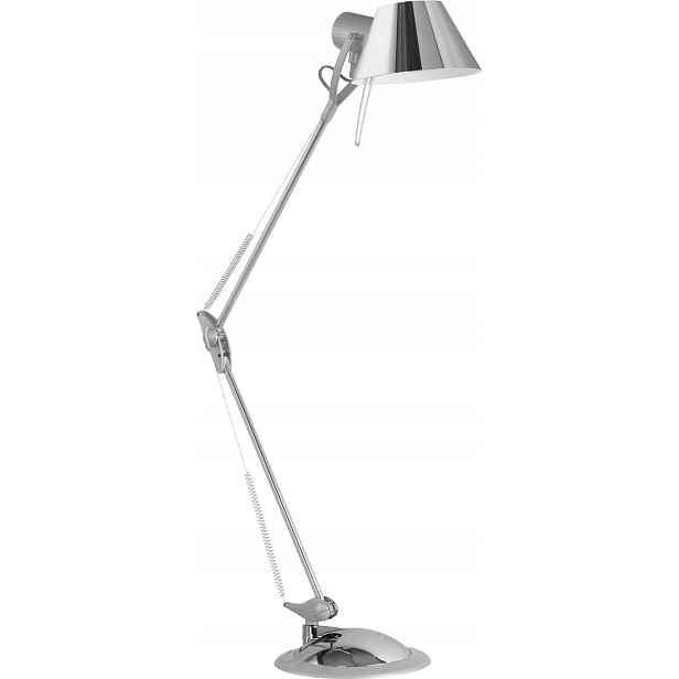 Stolní lampa Eglo Office chrom, odstíny šedé a stříbrné 60 W 83249