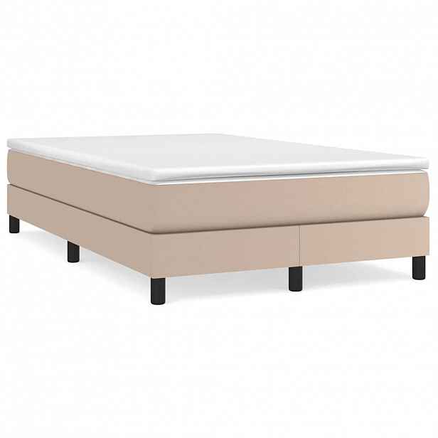 vidaXL Rám postele s boxspringem cappuccino 120x200 cm umělá kůže