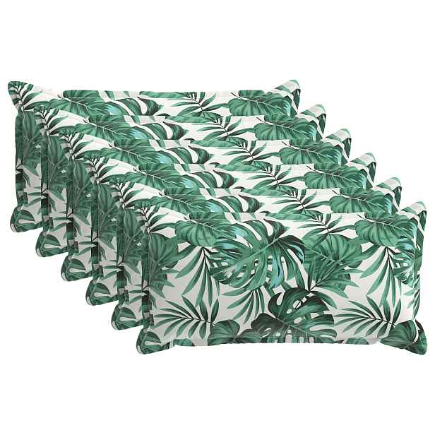 vidaXL Polštář List s polštářem HOUTEN 6 ks Vzor listů Polyester