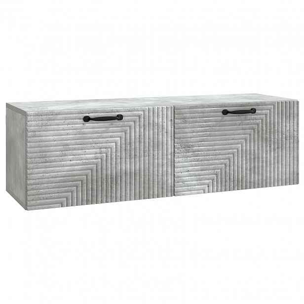 vidaXL Nástěnná TV skříň Nástěnný Betonově šedá 98 x 31 x 30 cm