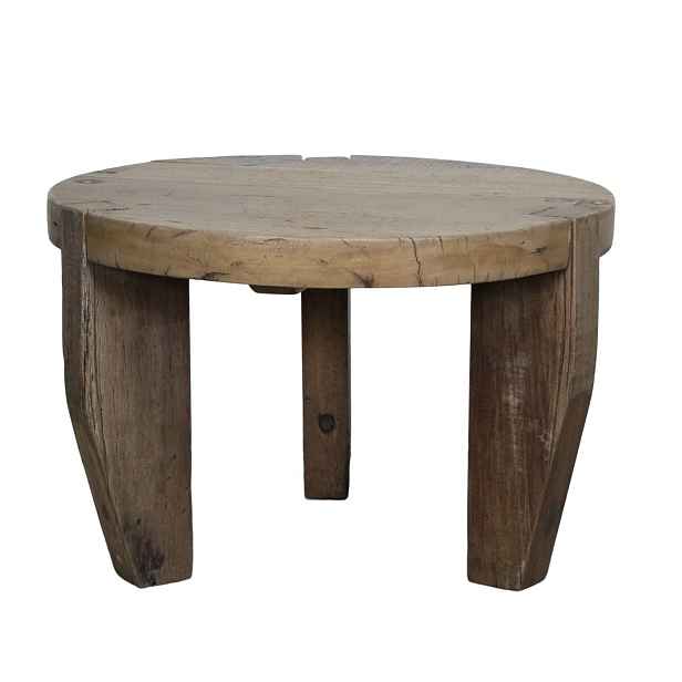 Konferenční stolek Grimaud z recyklovaného hnědého dřeva – Ø 72*48 cm Chic Antique