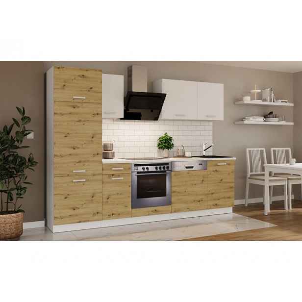 Kuchyňská linka 270/270 cm ZAIRA - dub artisan / bílá