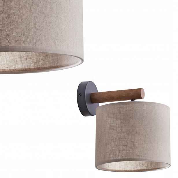 Nástěnné svítidlo ve skandinávském stylu s dřevěnými prvky 1*E27 Tk Lighting