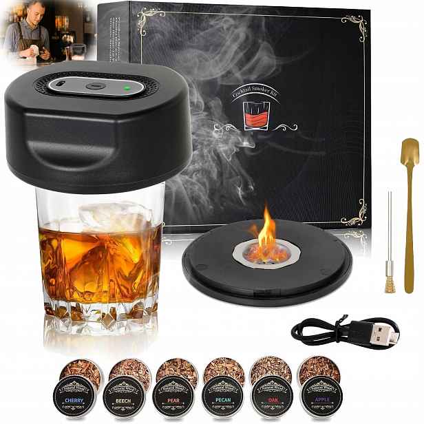 Usb Sada Na Uzení Whisky Smoker S Nářadím, Na Nápoje, Barmanská