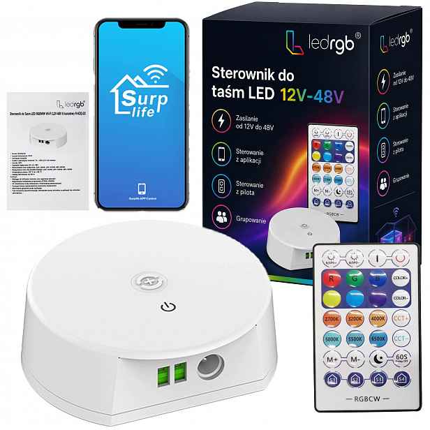 Ovladač stmívače 12V 24V 48V pro Led pásky Cob Smd od 2 do 6 Pin Bt Wifi