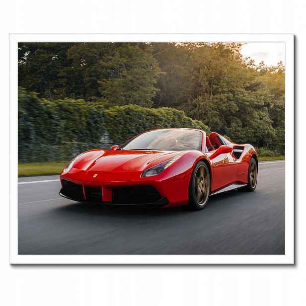 Plakáty v rámu 50x40 Červené Ferrari Cesta