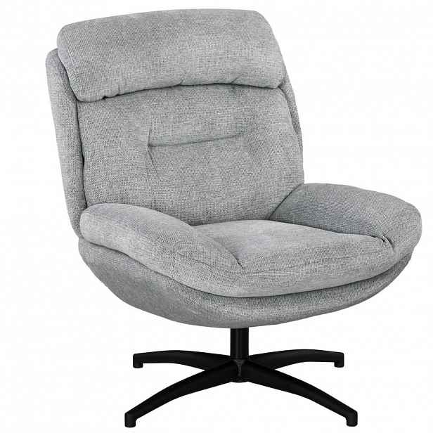 HOMCOM KŘESLO Otočné lounge křeslo s vodoodpudivým povrchem v chenille vzhledu do obývacího pokoje