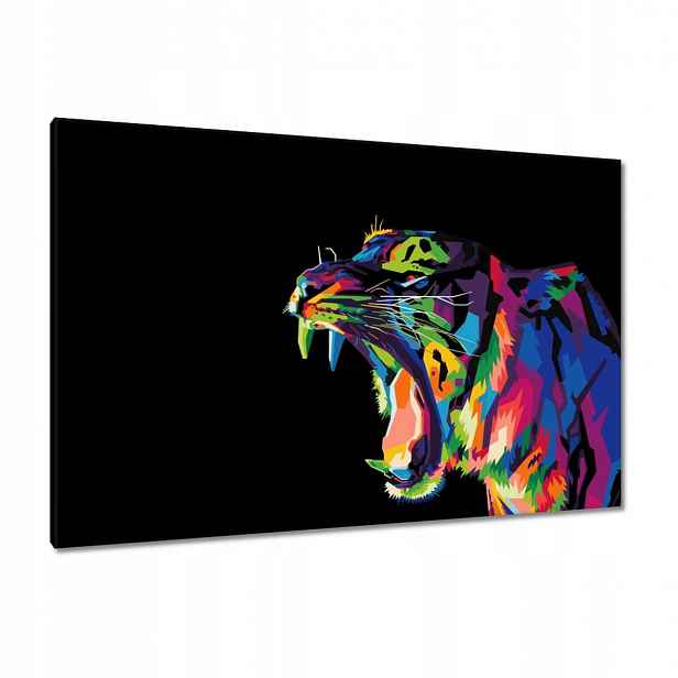 Obrazy 120x80 Vícebarevný tygr