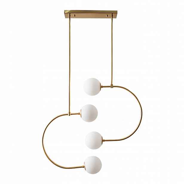 Závěsná Lampa Zlatá Glamour Skleněné Koule Zlatá G9