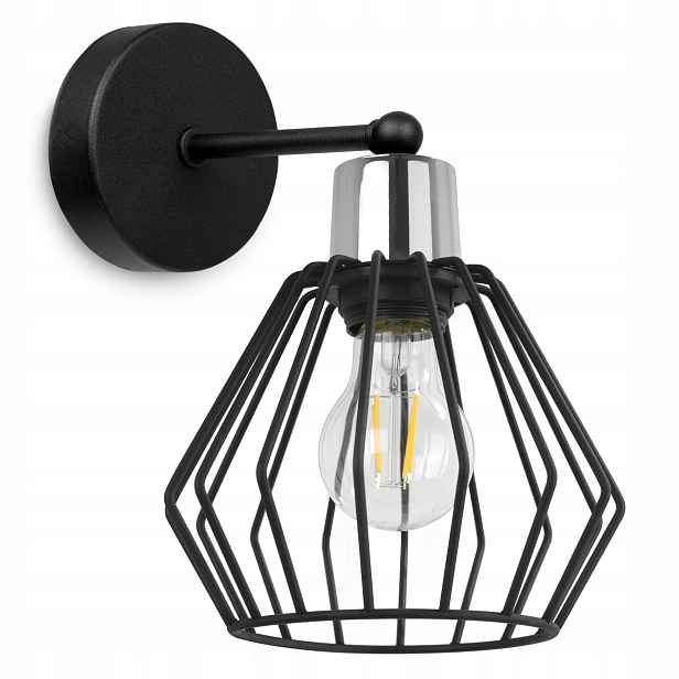 Nástěnná Lampa Nástěnné Svítidlo Kov Drátěnka Led