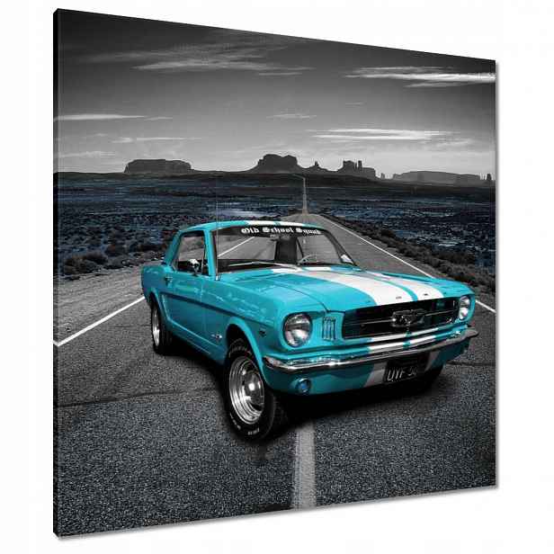 Obrazy 90x90 Modrý Ford Mustang