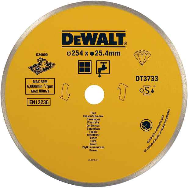 Dewalt Diamantový Kotouč Plný 250x1.6x25.4 mm DT3733-XJ