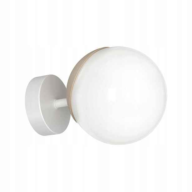 Milagro Nástěnné svítidlo Sfera 40W E14 Bílé/Dřevo IP20