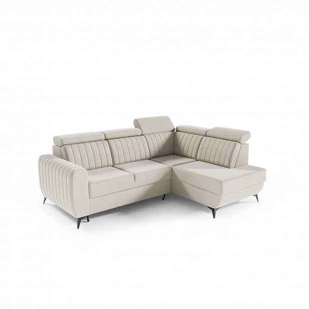 Rohová sedací souprava COSTA II - Fantasy Velvet 311 Pravá
