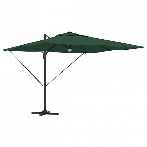 vidaXL Roma Parasol Zelená 286 x 284 x 270 cm Hliník a polyester