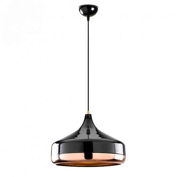 Závěsné svítidlo v černo-měděné barvě Opviq lights Yildo, ø 36 cm