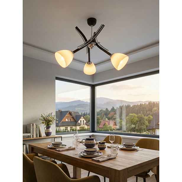 Euro-Lamp Závěsná lampa Ufo 3 Bronz stínidlo bílé hladké 3X60W Výrobce