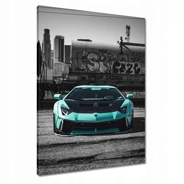 Obrazy 60x80 Tyrkysové Lamborghini