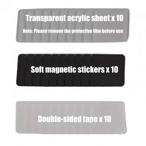 TEMU 30ks Průhledná Akrylová Sada na Výrobu Magnetů na Lednici, Magnetické Fotorámečky na Lednici, Ručně Vyrobené Fotomagnety na Lednici, Perfektní
