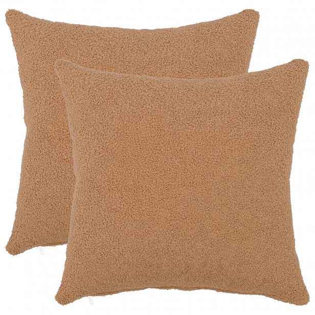 vidaXL Povlak na polštář 2 pcs HEERLEN Béžová 35 x 35 cm Bouclé