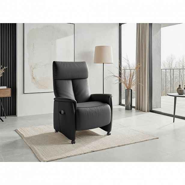 Sit & More RELAXAČNÍ KŘESLO, kůže, černá