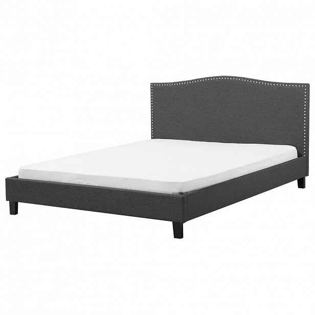 Beliani ČALOUNĚNÁ POSTEL 180/200 cm Tmavě šedá Montpellier
