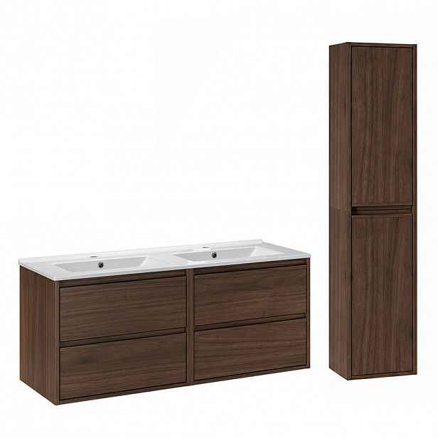 Petits-meubles KOUPELNOVÝ NÁBYTEK 121cm Edmé 2er-Set Dřevo