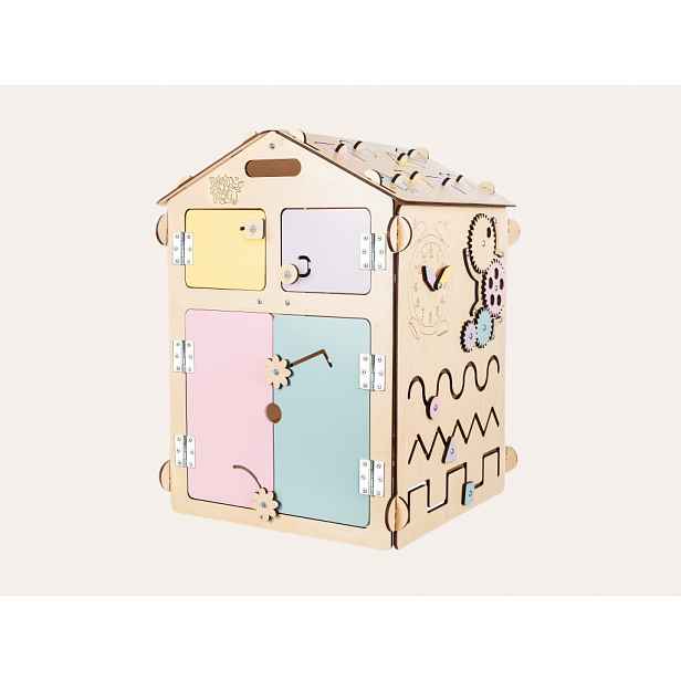 BusyKids Activity board domeček natura pastel