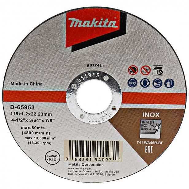 Makita - Řezný kotouč na nerezovou ocel 230x22,2 mm B-64618