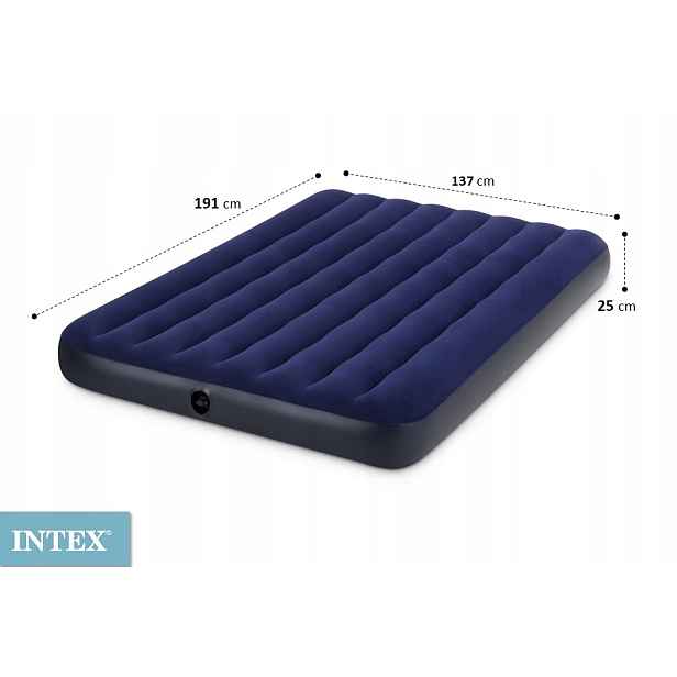 Matrace pro 2 osoby Intex 64758 Nafukovací Velurová 191x137x25 cm K Jezeru I