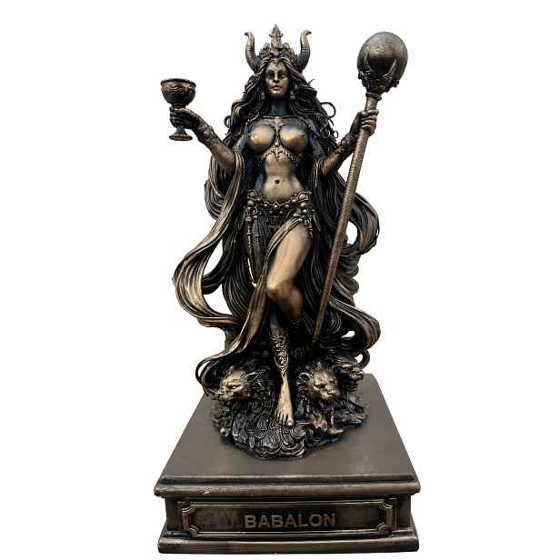 Soška Babalon 24 cm bronzová bohyně Thelema ezoterika magie