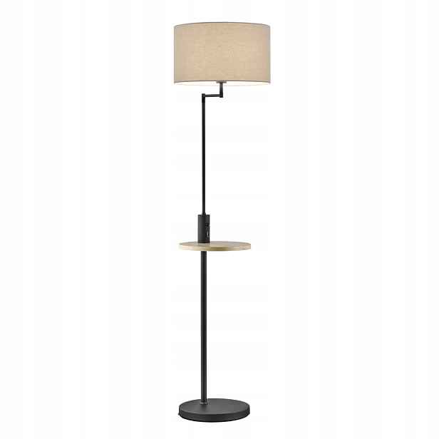 Stojací podlahová lampa s stínítky a policí Trio