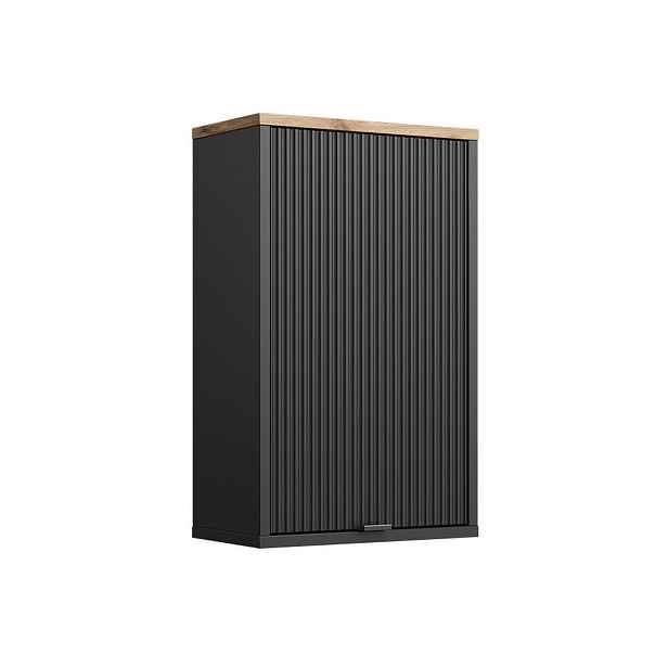 Vicco SKŘÍŇKA DO KOUPELNY Eliza, Černá/Dub Viking, 40 x 65 cm se 2 policemi