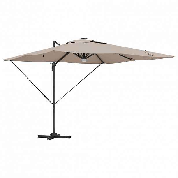 vidaXL Roma Parasol 286 x 284 x 270 cm Hliník a polyester Obdélníkový
