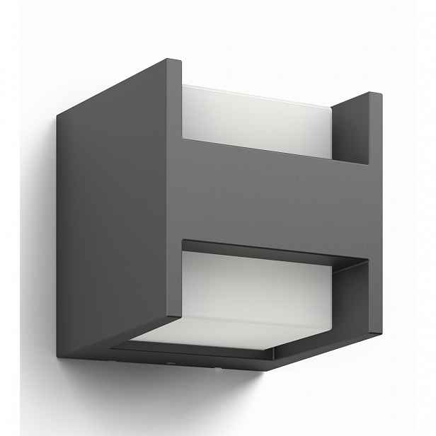 Philips 16459/93/16 Arbour Venkovní nástěnné LED svítidlo 13 cm, antracit