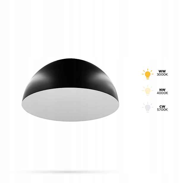 Půlkruhová lampa 18W K300 pro lišty FiberFLEX 48VDC 3CCT 3000,4000,5700K