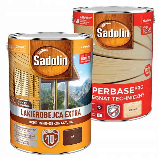 Sada Sadolin Extra Laků 5 L Teak Tik Sadolin Superbase 5 L