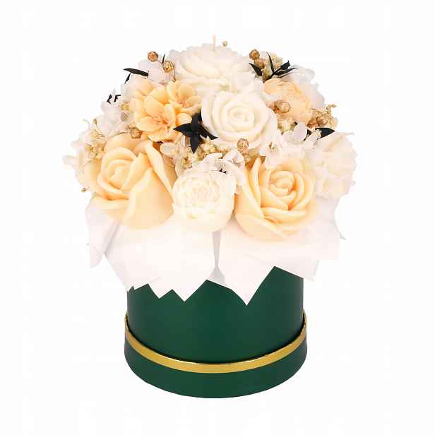 Sójová svíčka Vonná kytice Flowerbox ručně vyrobený dárek Candela Encantada