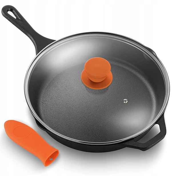 Tradiční Litinová Pánev Nutrichef S Poklicí 30 CM