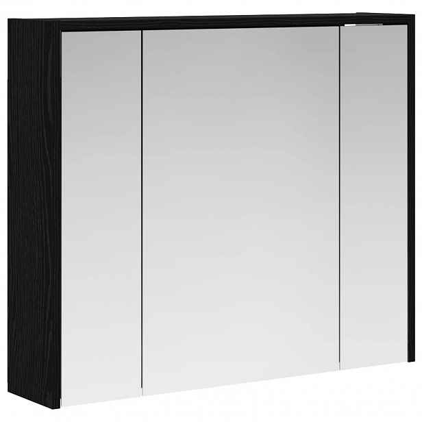 vidaXL Koupelnová zrcadlová skříň Černý dub 73,5 x 16 x 62,5 cm