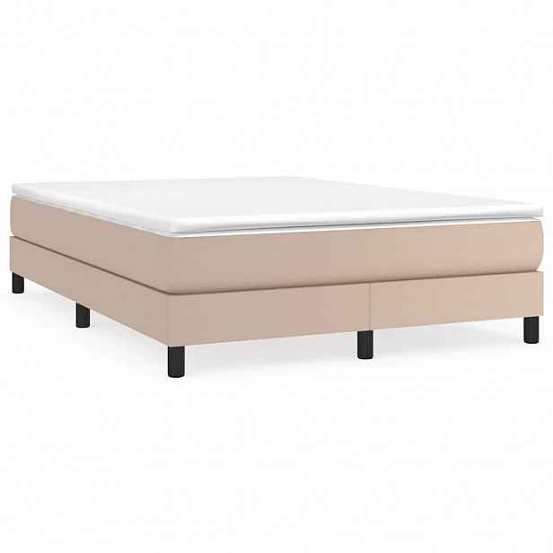 vidaXL Rám postele s boxspringem cappuccino 140x190 cm umělá kůže