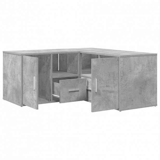 vidaXL Rohová skříňka betonově šedá 160 x 40 x 45 cm kompozitní dřevo
