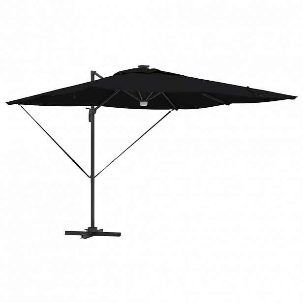 vidaXL Roma Parasol Černá 286 x 284 x 270 cm Hliník a polyester