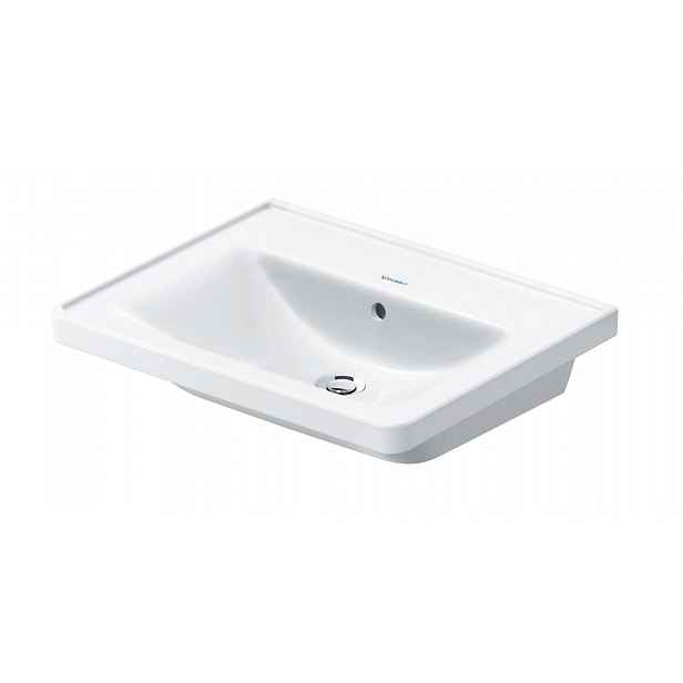 Duravit D-Neo - Umyvadlo 60x48 cm, s přepadem, bez otvoru pro baterii, bílá 2367600060