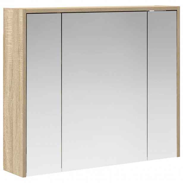 vidaXL Koupelnová zrcadlová skříň Sonoma dub 73,5 x 16 x 62,5 cm