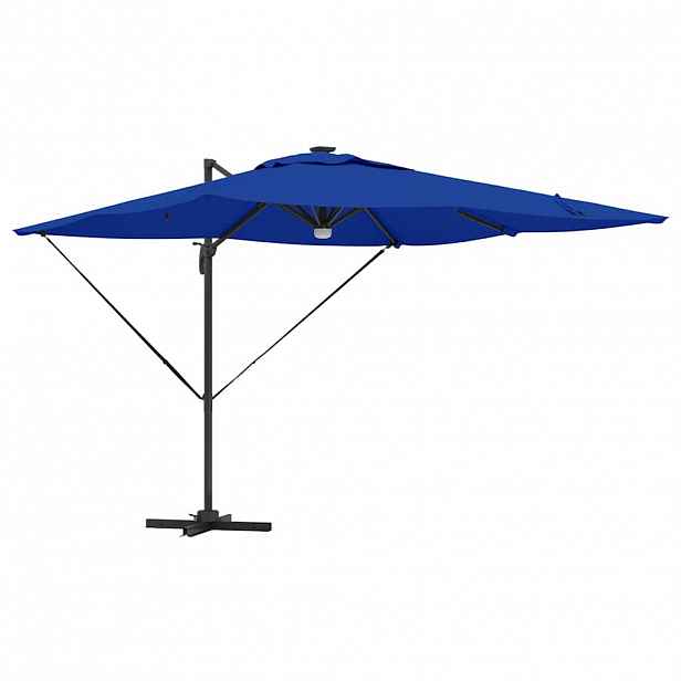 vidaXL Roma Parasol Modrá 286 x 284 x 270 cm Hliník a polyester