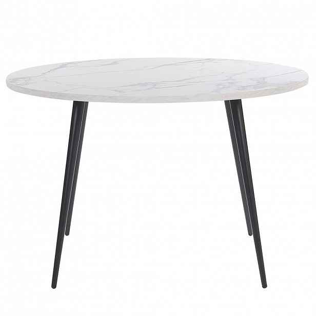 Beliani JÍDELNÍ STŮL 120/120/76 cm Bílý černý Kulatý Odeon