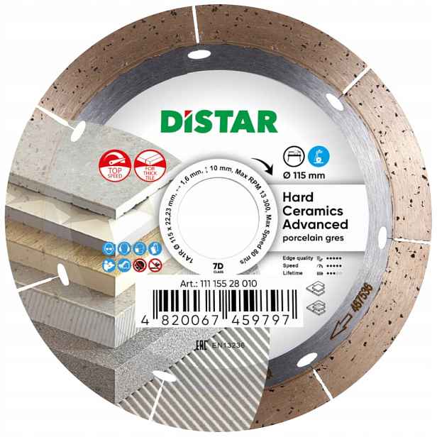 Distar Diamantový kotouč 115 mm Hard Ceramics Advanced