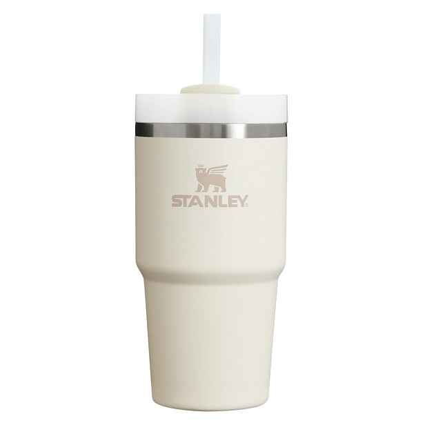 Krémová termoska s brčkem z nerezové oceli 600 ml Quencher H2.0 FlowState Tumbler Cream – Stanley