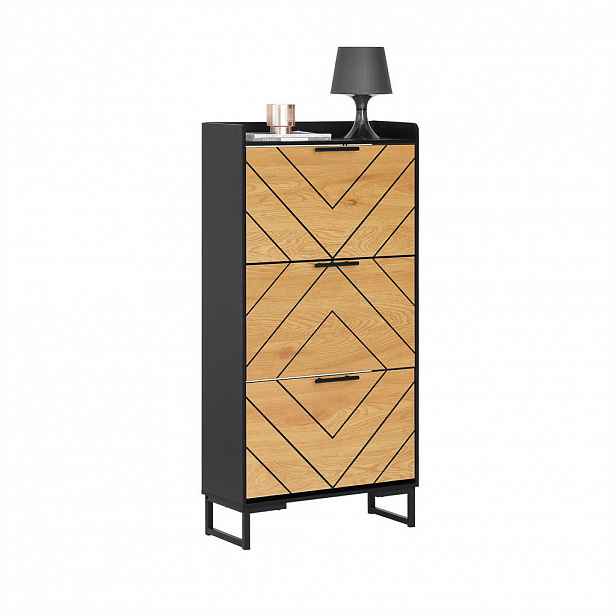 SoBuy BOTNÍK se třemi dveřmi 62x59x125cm Moderní